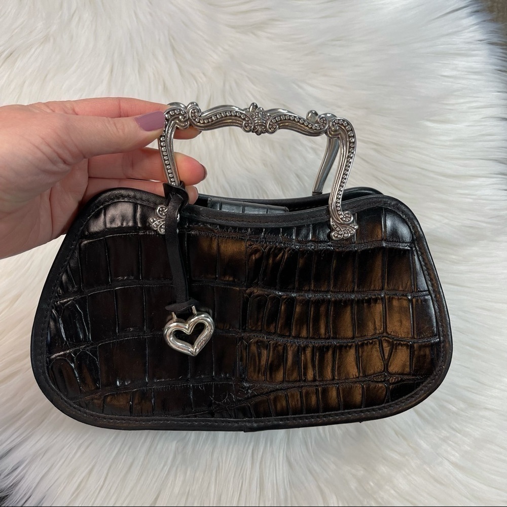 Brighton Vintage Croc Embossed Florentina Mini Bag